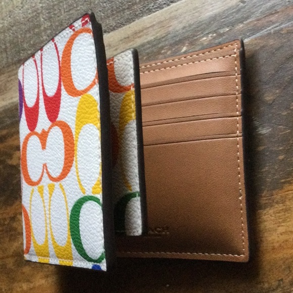 Coach 3 In 1 Wallet In Rainbow Signature Canvas - Picture 8 of 8